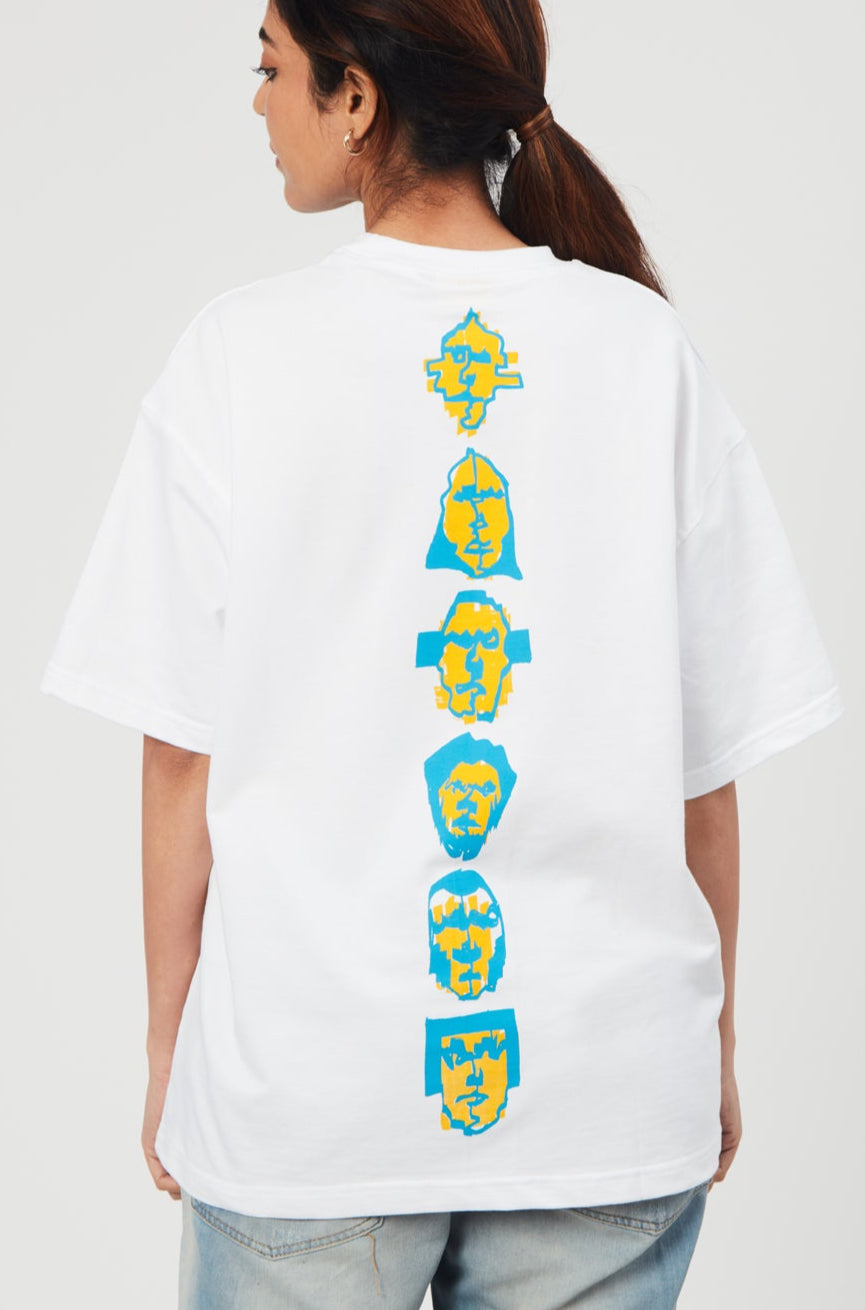 Arthum The six philosophers White Unisex Oversized T-Shirt Unisex