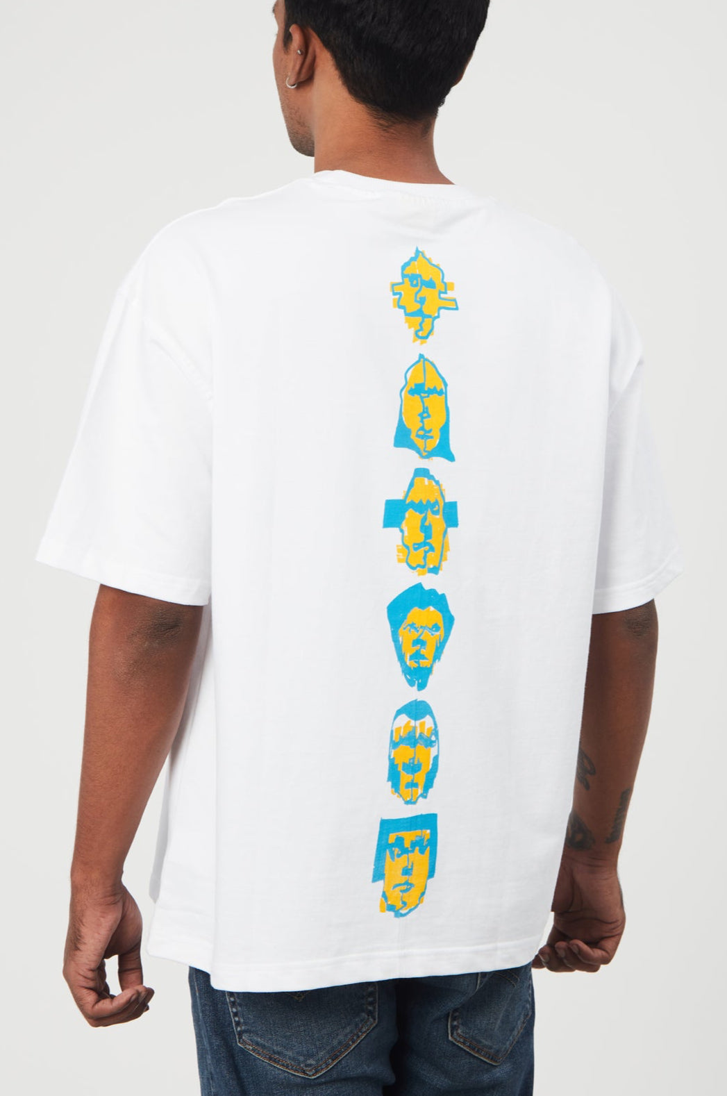 Arthum The six philosophers White Unisex Oversized T-Shirt Unisex Back
