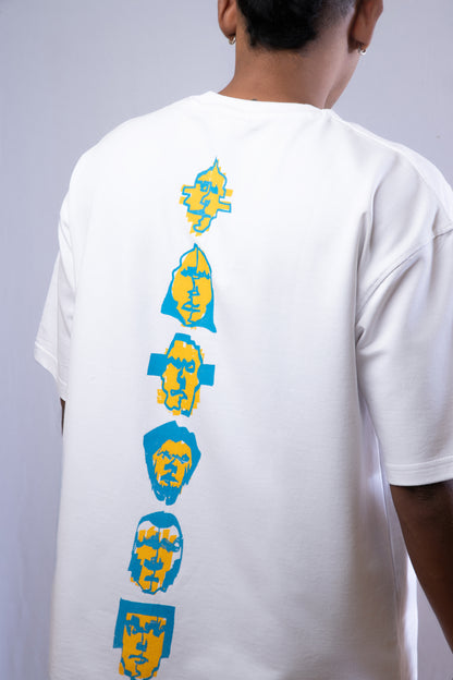 The six philosophers - White - Unisex Oversized T-Shirt