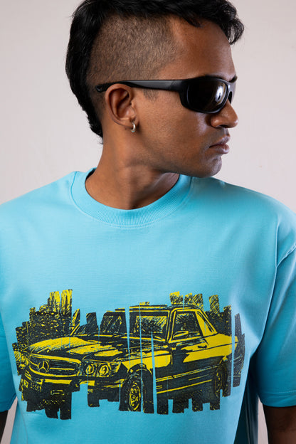 What makes you Happy - Ocean Blue - Unisex Oversized T-Shirt