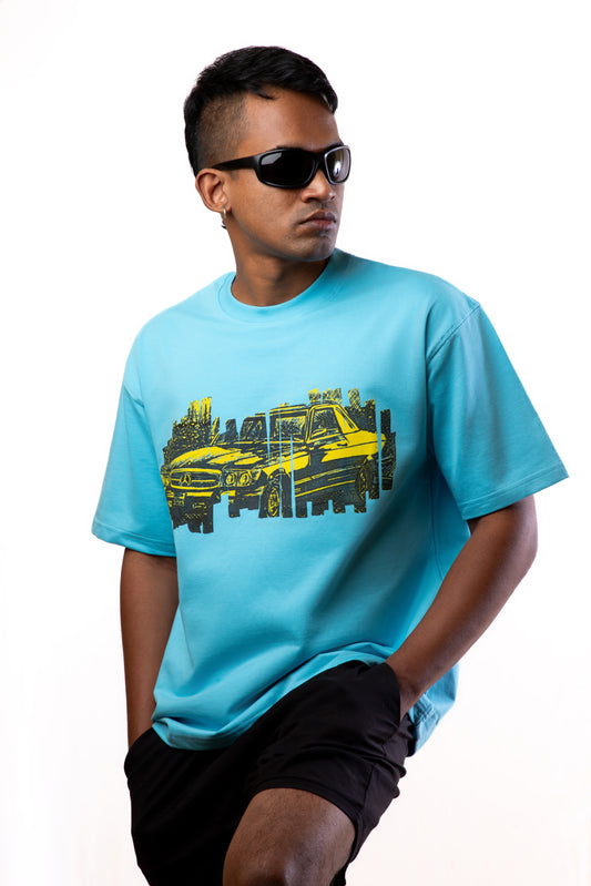 What makes you Happy - Ocean Blue - Unisex Oversized T-Shirt