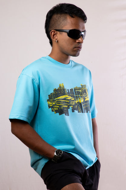 What makes you Happy - Ocean Blue - Unisex Oversized T-Shirt